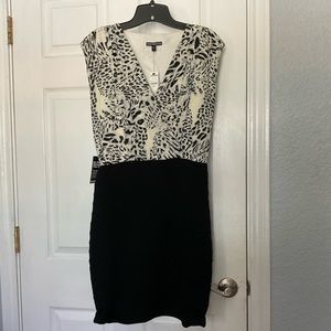 Vintage Black and White Animal Print Dress